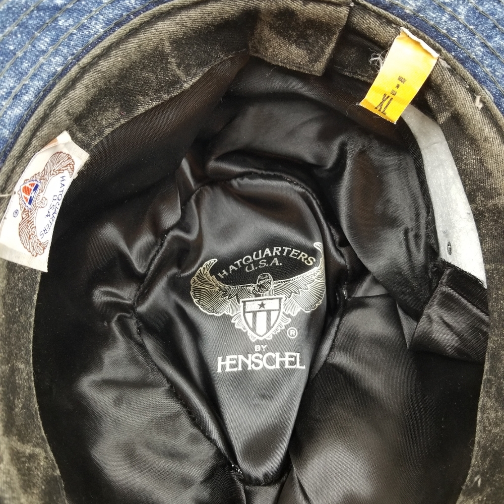 VTG 90's 00's Henschel Fedora Denim Jeans Hats - Picture 8 of 9
